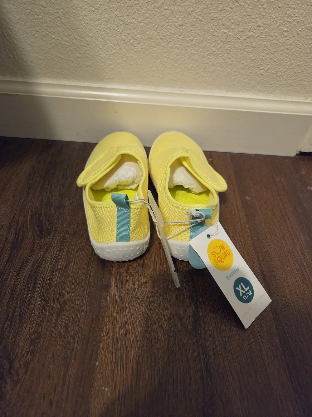 Sun Squad Toddler Yellow Mesh Water Shoes Size XL 11/12